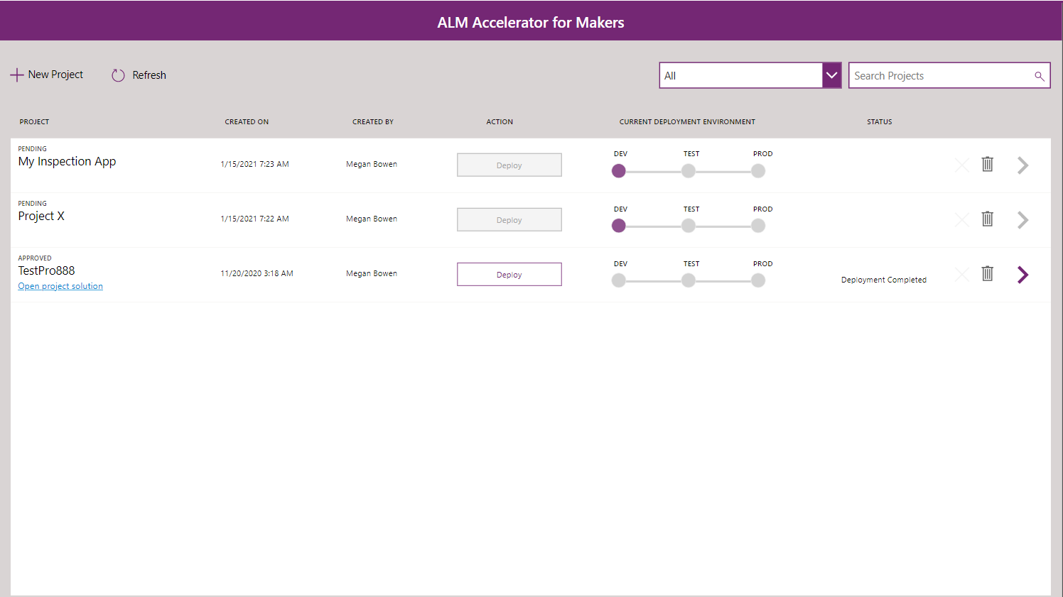 ALM Accelerator for Makers app.