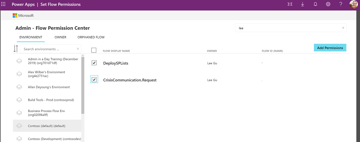 Set Flow Permissions.