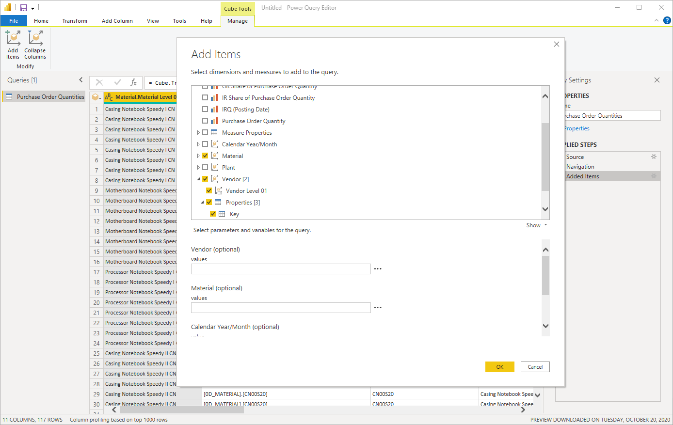 Transform and filter an SAP BW dataset - Power Query | Microsoft Learn
