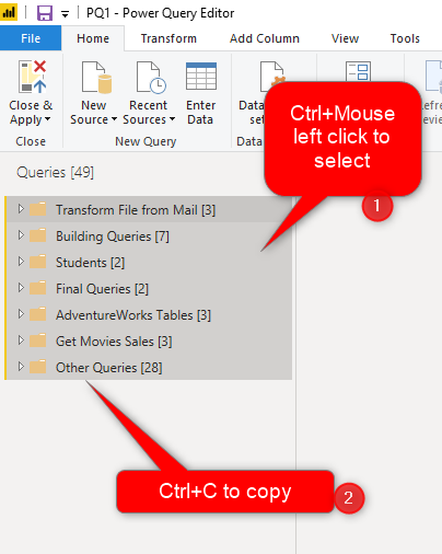 Select and copy folders.