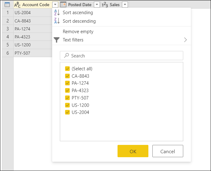 Filter by values in a column Power Query Microsoft Learn