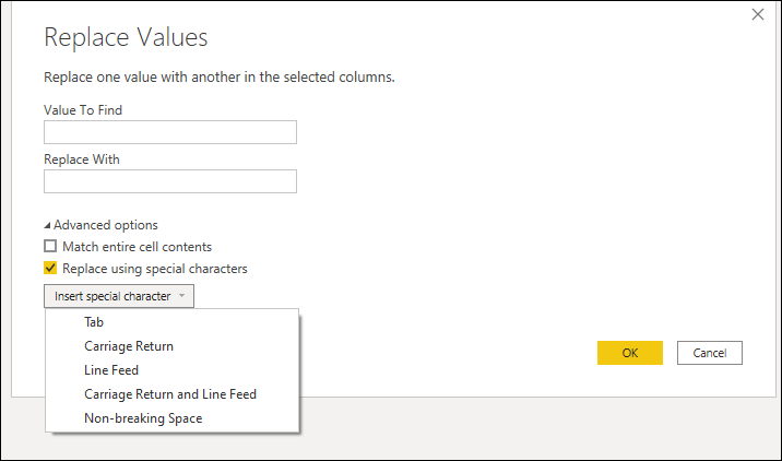 Power Query Replace Values Wildcard