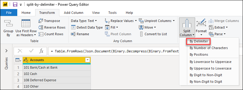 Power Query M Text Before Delimiter