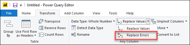 Dealing With Errors Power Query Microsoft Learn