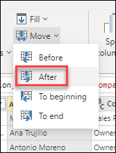 Select the After option.
