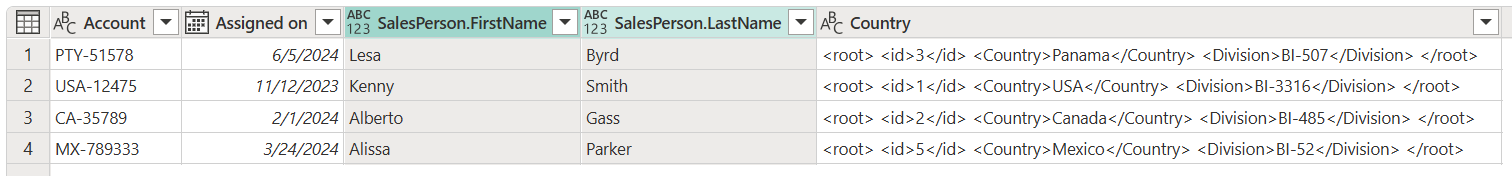 Expanded JSON fields.