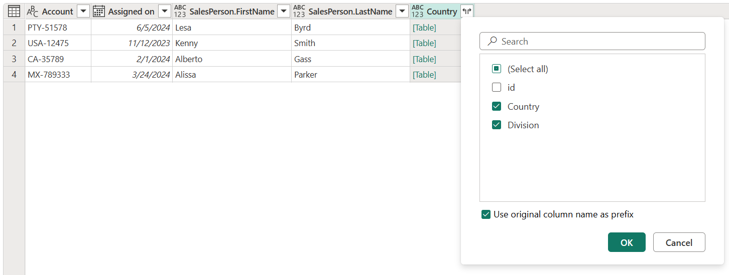 Parsed XML text string fields to expand.