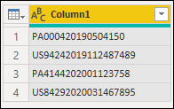 Sample initial table.