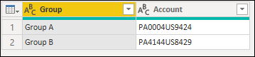 Sample initial table for split into rows.