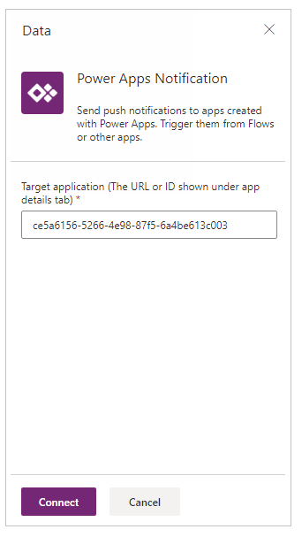 Paste the app ID Paste the app ID.