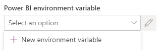 Select new environment variable.