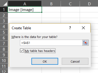 Create a table.