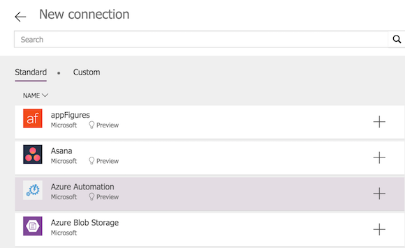 Select a connector.