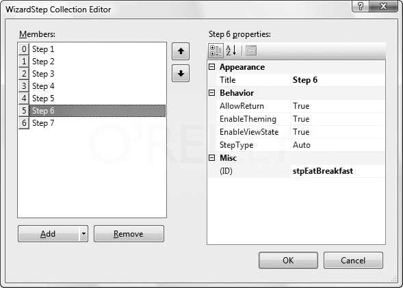 WizardStep Collection Editor
