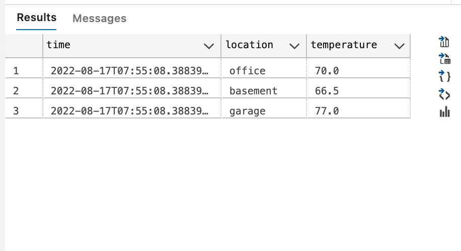 Screenshot of results.