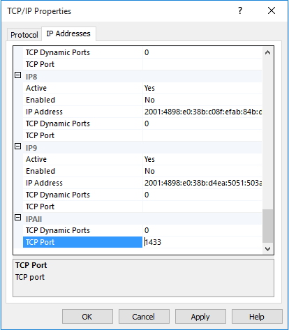 Configure SQL Server Express for TCP/IP