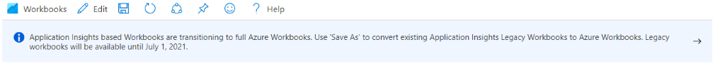 Screenshot of the banner at the top of a deprecated workbook.
