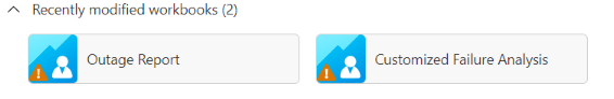 Screenshot of the warning symbol on a deprecated workbook.
