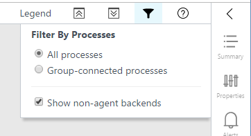 Screenshot that shows filtering a group.