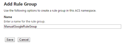 Add Rule Group dialog