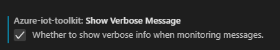 Screenshot that shows Show Verbose Message.
