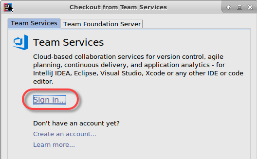 Sign in to Azure DevOps Services