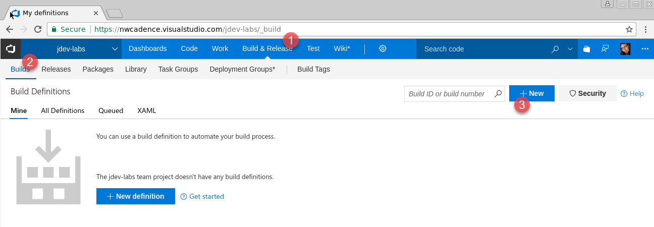 New build pipeline