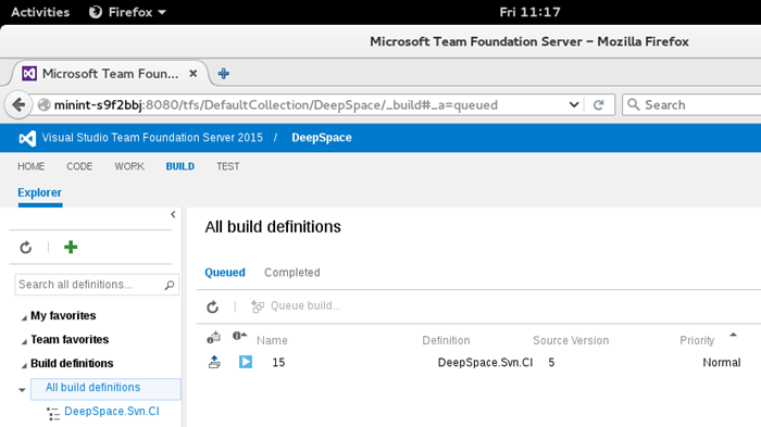 CI builds queued screen