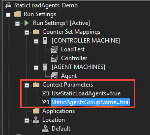 Adding context parameters to your Visual Studio Load Test file