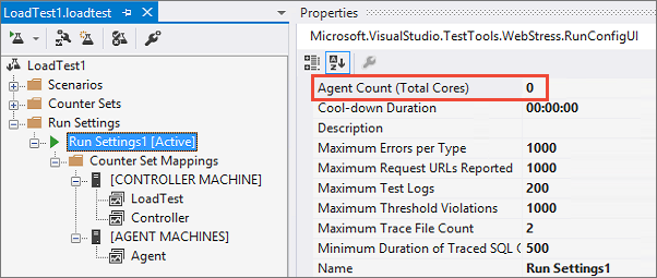 Update the agent count total cores