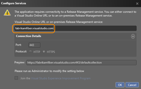 Connecting Release Management to a VSO account