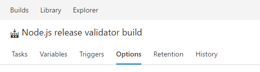 build definition options tab
