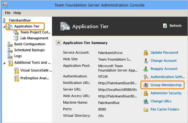 ALM_TAC_GroupMembership Application tier, choose Group Membership