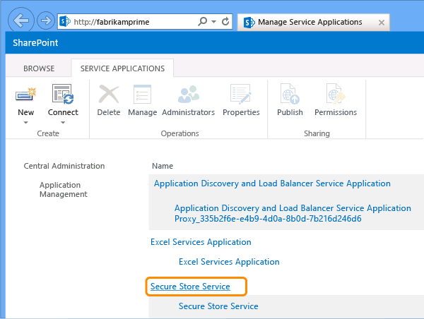 Choose Secure Store Service