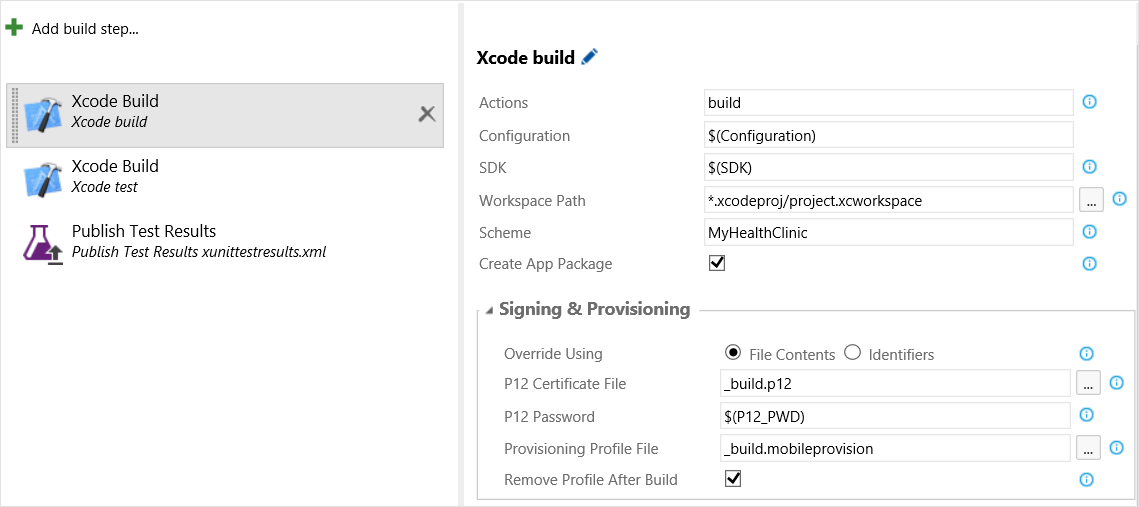 Xcode Build settings