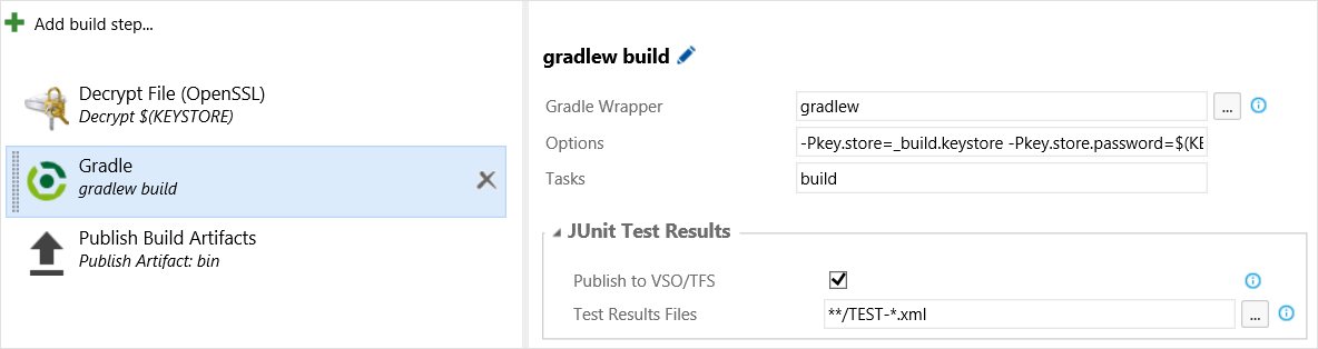 Gradle Build settings