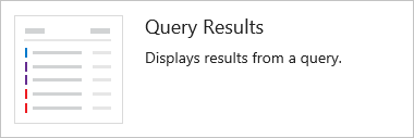 Query results widget.