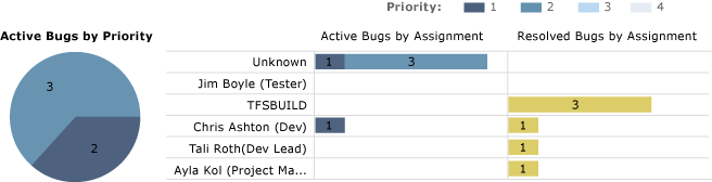 Lower half of bug status report