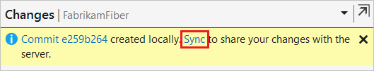Go to Synchronization from the Changes view immediately after making a commit.