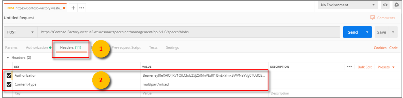 Specify content type multipart/mixed
