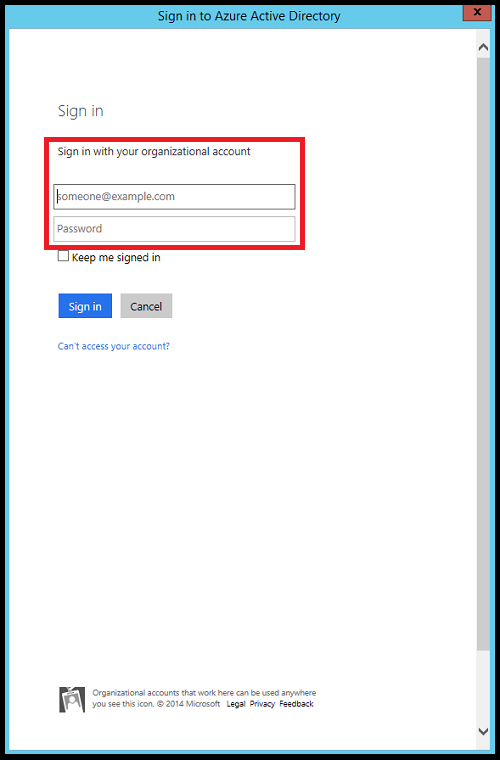 Sign in to Azure AD