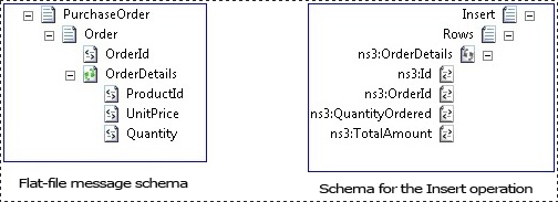 Flat-file and Insert schemas