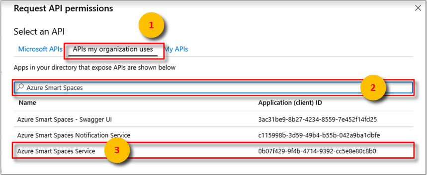 Search API for Azure Smart Spaces