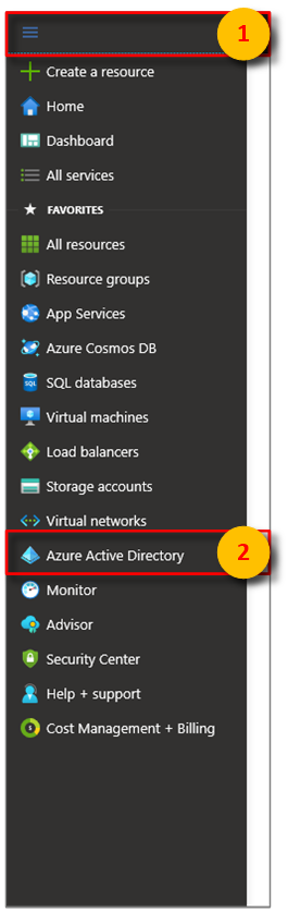 Select the Azure Active Directory pane