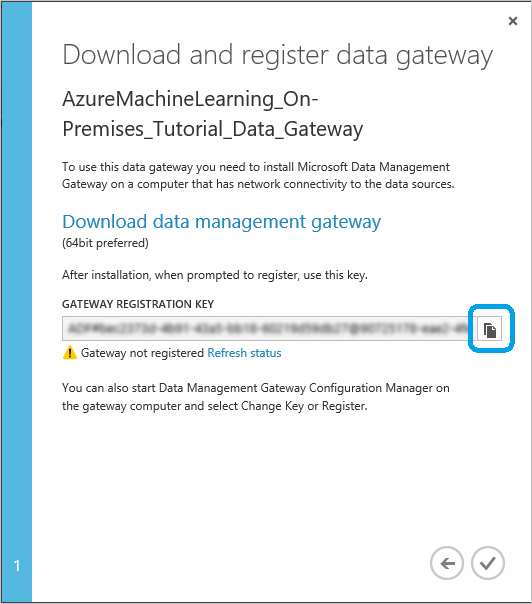 Download and register data gateway