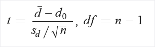 Formula for degrees of freedom df