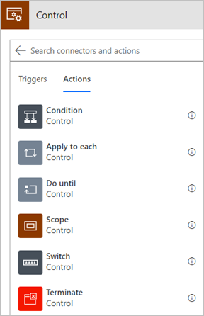 Control connector Control connector