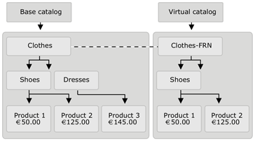 Figure that demonstrates virtual catalogs