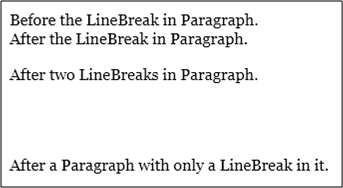 Screenshot: LineBreak example