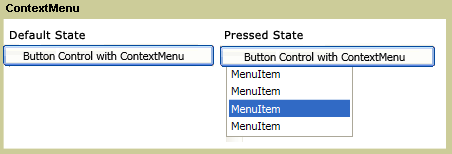 Context menu states